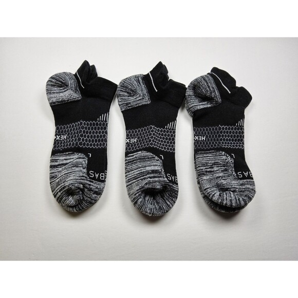 Bombas Hex-Tec Athletic Ankle Socks Lot Of 3 Pairs Size L - Picture 2 of 2